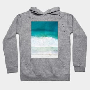 Seaside and wave #4 Sea foam. Aerial view Hoodie